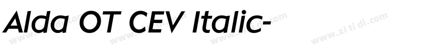 Alda OT CEV Italic字体转换